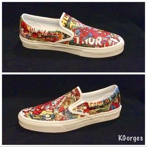 Avengers Shoes Vans slip-ons